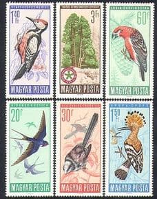 Hungary 1966 Birds/ Trees/ Swallow/ Hoopoe/ Woodpecker/ Wildlife/ Forest/ Nature Protection 6v set (n36718)