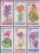 Hungary 1966 Flowers/ Plants/ Nature/ Lily/ Crocus/ Cyclamen/ Dragonhead 6v set (hx1115)