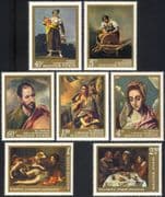 Hungary 1968 Goya/ El Greco/ Velasquez/ Art/ Painting/ Artists/ Painters 7v set (n45551)