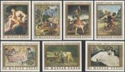 Hungary 1969 Gauguin/ Toulouse-Lautrec/ Manet/ Art/ Painting/ Artists/ Painters/ Cattle/ Nudes 7v set (n44847)