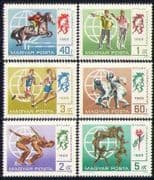 Hungary 1969 Sports / Horses / Pistol Shooting / Fencing / Pentathlon 6v set (n28510)
