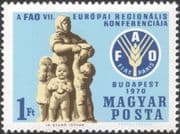 Hungary 1970 FAO/ Food/ Wheat Emblem/ Statue/ Sculpture/ Art/ Freedom From Hunger/ FFH 1v (n28469)