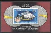 Hungary 1972 Space Flight / Apollo 16 / Moon 1v m / s n23938