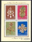 Hungary 1973 Gems / Gold / Jewellery / Treasures / Pendant / Brooch / Stamp Day m / s (n36736)