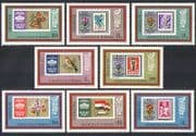 Hungary 1973 Space/ Bird/ Orchids/ Butterfly/ Plane/ Stamp-on-Stamp/ S-on-S 8v set n36955