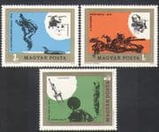 Hungary 1974 Military Day/ Army/ Parachute/ Soldier/ Helicopter/ Tank/ Rocket/ Aircraft/ Transport 3v ser (n34867)