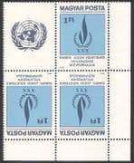 Hungary 1978 Flame / Declaration of Human Rights / Welfare / UN / People 3v blk (n39960)