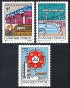 Hungary 1979 Gas Pipeline / Dam / Hydro-Electricity / Buildings / Energy 3v set (n39944)