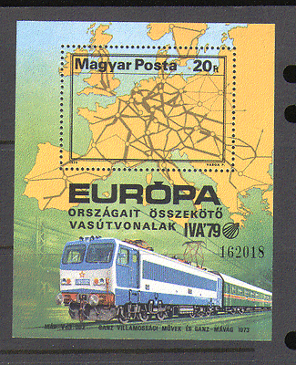 Hungary 1979 TRAINS / Transport / Map m / s ref:n15895