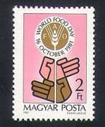 Hungary 1981 FAO / Food / Wheat / Hands / World Food day / Freedom from Hunger 1v (n34993)