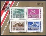 Hungary 1981 WIPA / Boat / Zeppelin / Horse / Rocket / Transport / Stampex 4v m / s (n34445)