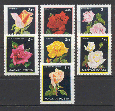 Hungary 1982 Flowers / Roses / Plants / Nature / Horticulture 7v set (s1129)