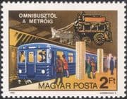 Hungary 1982 Horse-drawn Bus/ Underground/Trains/ Railways/ Transport/ Metro 1v (n38205)