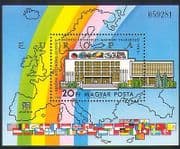 Hungary 1983 Co-operation / Buildings / Architecture / Rainbow / Flags / Map 1v m / s n34985