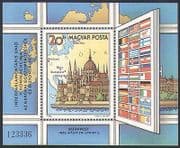 Hungary 1983 Parliament / Union / Flags / Map / Buildings 1v m / s (n34706)