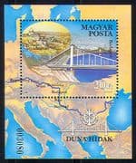 Hungary 1985 Bridges/ Architecture/ Transport/ River Danube/ Maps 1v m/s (n29622)