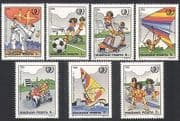 Hungary 1985 Sports / Games / Youth / Football / Karate / Hang Gliding / Go-kart 7v (n34709)