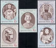 Hungary 1986 Historical Kings/ Royalty/ People/ History/ Heritage 5v set (hx1195)