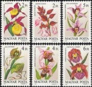 Hungary 1987 Flowers/ Orchids/ Nature/ Plants/ Horticulture 6v set (b232)