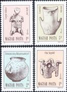 Hungary 1987 Neolithic & Copper Age Art/ Archaeology/ History/ Jar/ Vase 4v set (hx1315)
