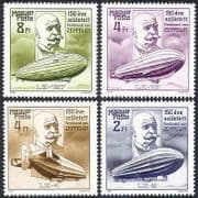 Hungary 1988 Zeppelin / Aviation / Transport / Airship / Balloon / People 4v (n39861)