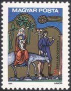Hungary 1989 Christmas/ Greetings/ Donkey/ Animals/ Transport 1v (hx1004)