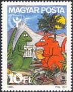 Hungary 1990 International Literacy Year/ Books/ Dinosaurs/ Reading/ Cartoons/ Animation/ Animals 1v (n45476)