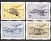 Hungary 1991 Aircraft / Planes / Aviation / Flight / History / transport 4v set (n34951)
