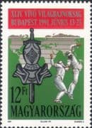 Hungary 1991 Fencing World Championships/ Sports/ Games/ Fencers/ Badge/ Map 1v (hx1255)