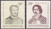 Hungary 1994 Balint Balassi/ Miklos Josika/ Writers/ Authors/ People/ Poet/ Poetry 2v set (hx1069)