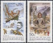 Hungary 1994 Europa/ Discoveries/ Sailing Ship/ Buddha/ Explorers 2v set (b10044)