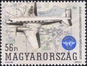 Hungary 1994 ICAO 50th Anniversary/ Planes/ Aircraft/ Transport/ Map 1v (hx1063)