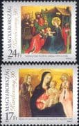 Hungary 1996 Christmas/ Greetings/ Art/ Artists/ Paintings/ Madonna/ Magi 2v set (hx1114)