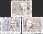 Hungary 1996 Inventors/ Ballpoint Pen/ Biro/ Moon Radar/ TV/ Television/ People 3v set (n45640)