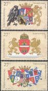Hungary 1997 Shields/ Coat-of-Arms/ Heraldry/ Lion/ Eagle/ Griffon/ Animals/ Bird 3v set (hx1222)
