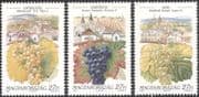 Hungary 1997 Wine/ Alcohol/ Drink/ Grapes/ Plants/ Buildings/ Food/ Business 3v set (n45534)