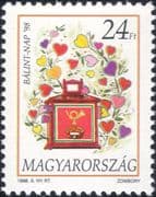 Hungary 1998 St Valentine's Day/ Hearts/ Love/ Post Box/ Flowers/ Animation 1v (hx1125)