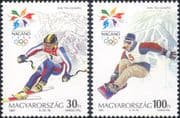 Hungary 1998 Winter Olympic Games/ Sports/ Skiing/ Snowboarding/ Olympics 2v set (hx1123)