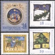Hungary 2000 Christmas/ Greetings/ Nativity/ Tree/ Art/ Paintings/ Animation 4v set (hx1008)