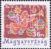 Hungary 2001 Christmas/ Greetings/ Angel/ Trumpet/ Baubles/ Animation 1v (hx1246)