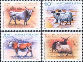Hungary 2005  Sheep/ Cattle/ Cow/ Bull/ Farm Animals/ Nature/ Farming  4v set  (hx1310)