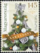 Hungary 2014 Christmas/ Greetings/ Tree/ Baubles/ Ribbons/ Decorations 1v (n45210)