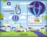 Hungary 2018 National Year of the Family/ Hot Air Balloon/ People/ Transport 1v m/s (n45800b)