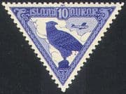 Iceland 1930 Gyrfalcon/ Planes/ Air Mail/ Raptors/ Birds/ Nature/ Wildlife/ Aviation/ Aircraft/ Transport 1v (n42273)