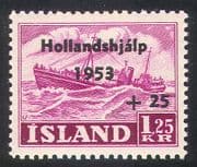Iceland 1953 Trawler/ Fishing/ Boats/ Transport/ Nautical/ Ships/ Welfare/ Flood Relief 1v (n41663)
