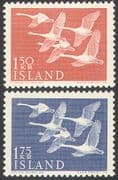 Iceland 1956 Northern Countries Day/ Whooper Swans/ Birds/ Nature 2v set (n41928)