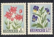 Iceland 1958 Flowers / Plants / Nature 2v set (n10587)