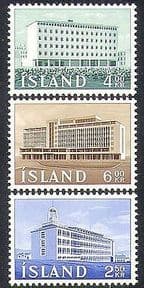 Iceland 1962 Institute  /  Agriculture  /  Buildings  /  Architecture 3v set (n37871)