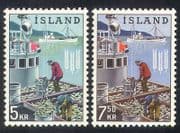 Iceland 1963 FAO / Trawler / Fishing / Boats / Hunger / Fishermen 2v set n23962