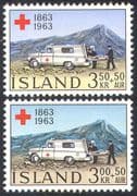 Iceland 1963 Medical/ Ambulance/ Red Cross/ Welfare/ Health/ Transport 2v set n23958